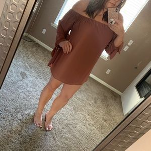 Off The Shoulder Mauve Dress